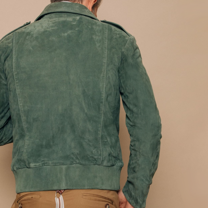 Kurtka Męska Retro z Kołnierzem i Zamkiem | Stylowa Kurtka Męska Przejściowa