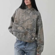 Bluza Damska z Kapturem w Stylu Moro | Luźna Bluza Przejściowa