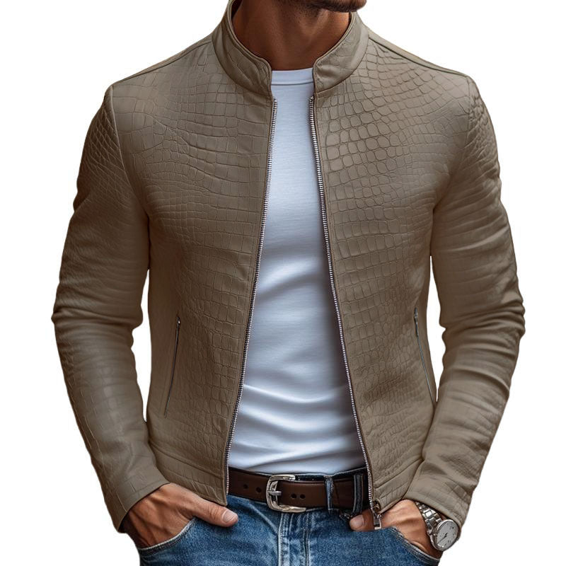 Kurtka Męska Slim Fit ze Stójką w Stylu Nowoczesnym | Kurtka Męska Przejściowa