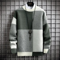Sweter Męski z Geometrycznym Wzorem | Luźny Krój | Stylowy na Każdy Sezon