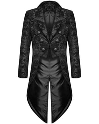 Płaszcz Męski w Stylu Gotyckim | Elegancki Płaszcz Męski z Długim Tyłem