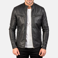 Kurtka Skórzana Męska Klasyczna | Elegancka Kurtka Przejściowa Czarna
