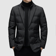 Kurtka Męska Puchowa w Stylu Marynarki | Elegancka Kurtka Zimowa Pikowana