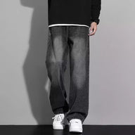 Jeansy Męskie Baggy w Stylu Washed Streetwear | Luźne Spodnie Denim