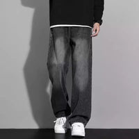Jeansy Męskie Baggy w Stylu Washed Streetwear | Luźne Spodnie Denim