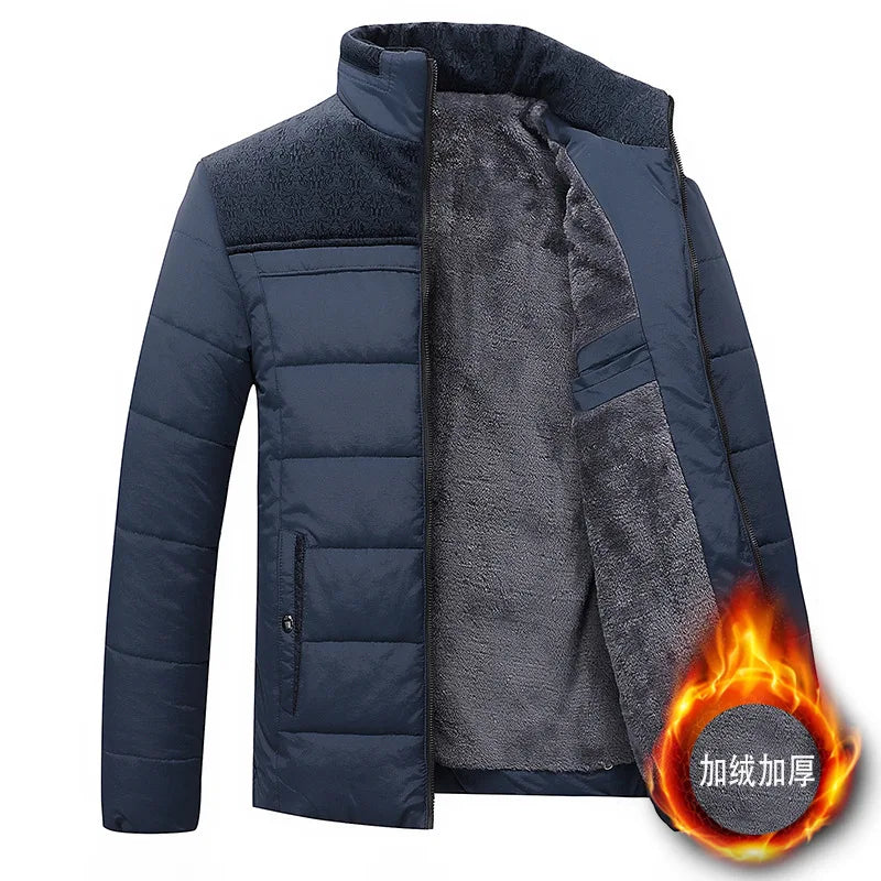 Kurtka Męska Pikowana Zimowa | Ciepła Parka w Stylu Casual