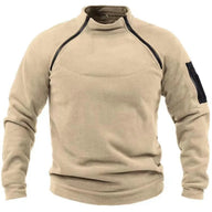 Sweter Męski Polarowy z Półzamkiem i Stójką | Ciepły Zimowy Golf Outdoor