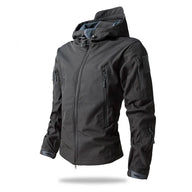 Kurtka Męska Taktyczna Softshell w Moro z Kapturem | Wodoodporna Kurtka Outdoor