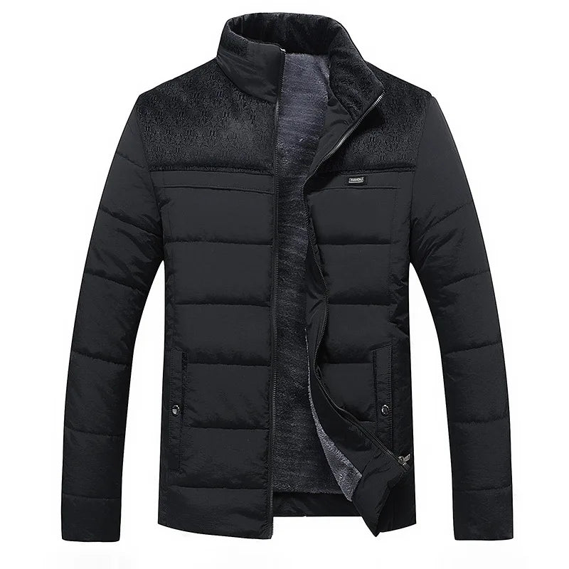 Kurtka Męska Pikowana Zimowa | Ciepła Parka w Stylu Casual