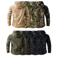 Kurtka Męska Taktyczna w Moro Softshell z Kapturem | Wodoodporna Kurtka Outdoor