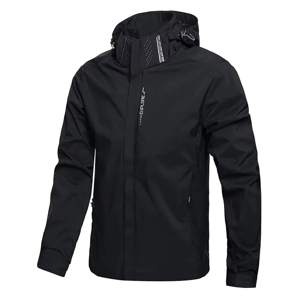 Kurtka Softshell Męska z Kapturem | Lekka Wiatroodporna Kurtka Outdoor