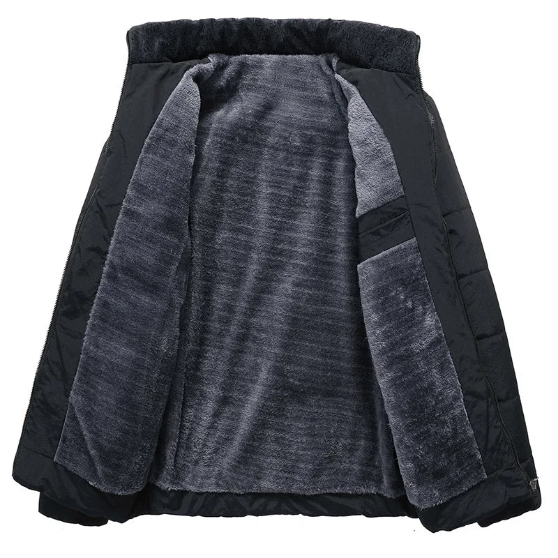 Kurtka Męska Pikowana Zimowa | Ciepła Parka w Stylu Casual
