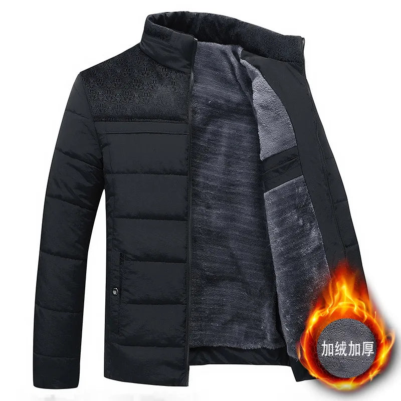 Kurtka Męska Pikowana Zimowa | Ciepła Parka w Stylu Casual