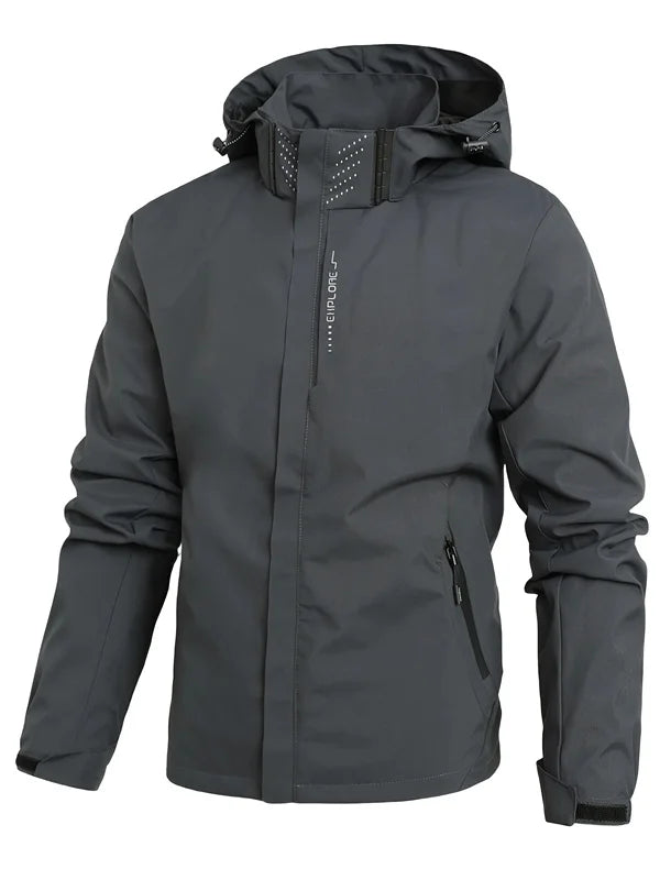 Kurtka Softshell Męska z Kapturem | Lekka Wiatroodporna Kurtka Outdoor