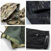 Kurtka Męska Taktyczna w Moro Softshell z Kapturem | Wodoodporna Kurtka Outdoor
