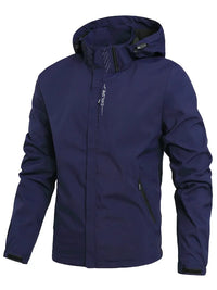Kurtka Softshell Męska z Kapturem | Lekka Wiatroodporna Kurtka Outdoor