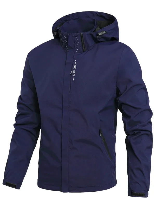 Kurtka Softshell Męska z Kapturem | Lekka Wiatroodporna Kurtka Outdoor