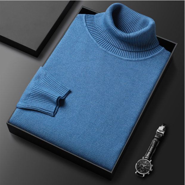 Golf Męski z Wysokim Kołnierzem | Elegancki Sweter Męski na Chłodne Dni