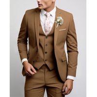 Garnitur Męski Slim Fit 3 Częściowy na Wesele | Nowoczesny Smoking na Eleganckie Okazje