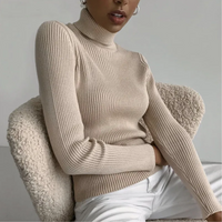 Damski Golf Sweter w Klasycznym Kroju na Jesień i Zimę | Elegancki Ciepły Sweter