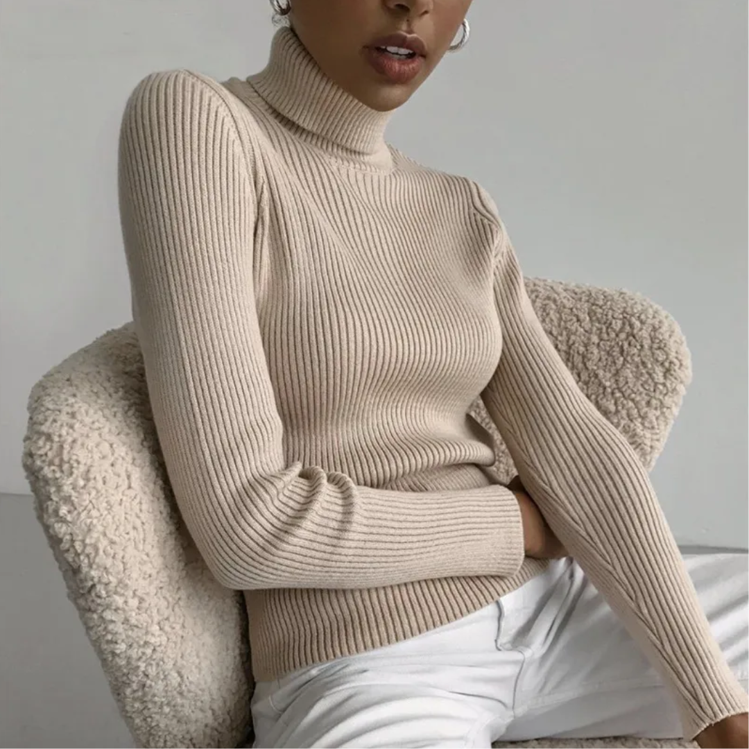 Damski Golf Sweter w Klasycznym Kroju na Jesień i Zimę | Elegancki Ciepły Sweter