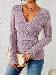 Sweter Damski z Dekoltem V | Elegancki Sweterek Damski na Co Dzień