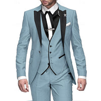 Garnitur Męski Slim Fit 3 Częściowy na Wesele | Elegancki Smoking na Uroczystości