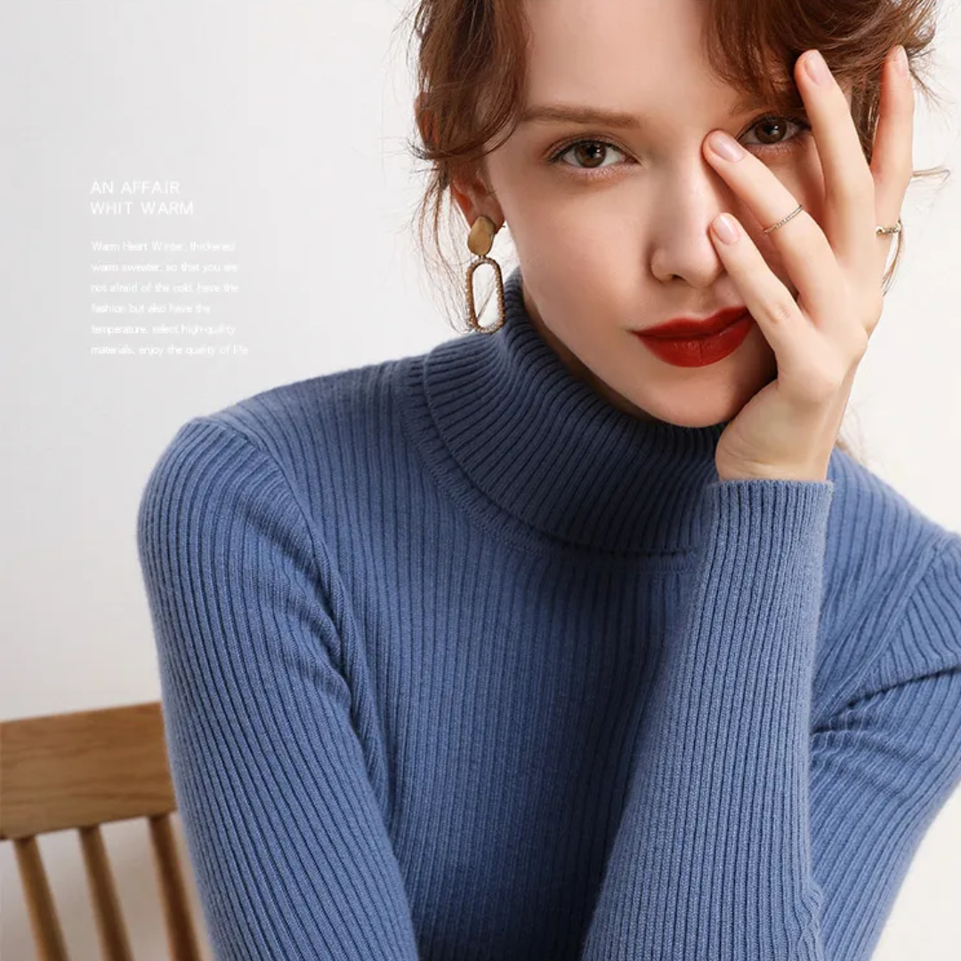 Damski Golf Sweter w Klasycznym Kroju na Jesień i Zimę | Elegancki Ciepły Sweter