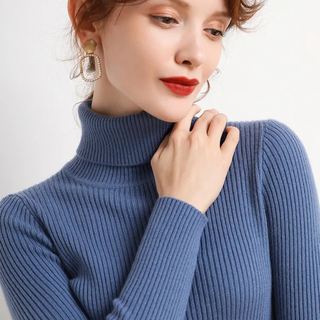 Damski Golf Sweter w Klasycznym Kroju na Jesień i Zimę | Elegancki Ciepły Sweter