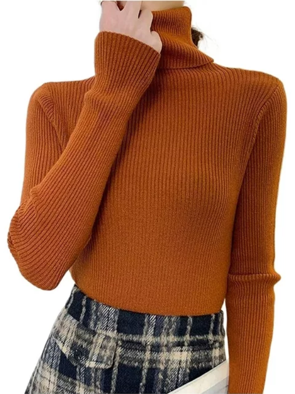 Damski Golf Sweter w Klasycznym Kroju na Jesień i Zimę | Elegancki Ciepły Sweter