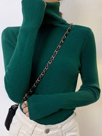 Damski Golf Sweter w Klasycznym Kroju na Jesień i Zimę | Elegancki Ciepły Sweter