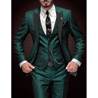 Garnitur Męski Slim Fit 3 Częściowy na Wesele | Elegancki Smoking na Uroczystości