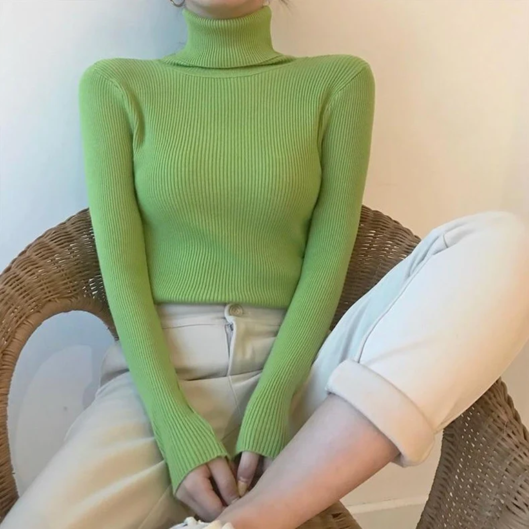 Damski Golf Sweter w Klasycznym Kroju na Jesień i Zimę | Elegancki Ciepły Sweter