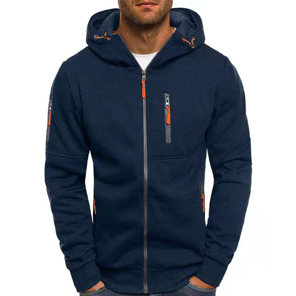 Kurtka Męska Slim Fit z Kapturem i Zamkiem | Sportowa Kurtka Męska Przejściowa