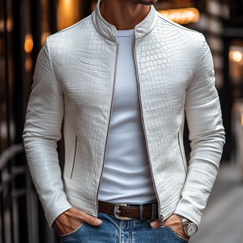 Kurtka Męska Slim Fit ze Stójką w Stylu Nowoczesnym | Kurtka Męska Przejściowa