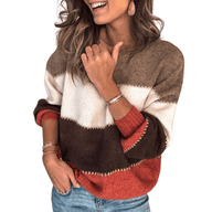 Sweter Damski Colorblock | Swetry Damskie Eleganckie i Codzienne Stylizacje