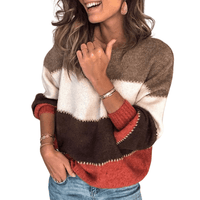 Sweter Damski Colorblock | Swetry Damskie Eleganckie i Codzienne Stylizacje