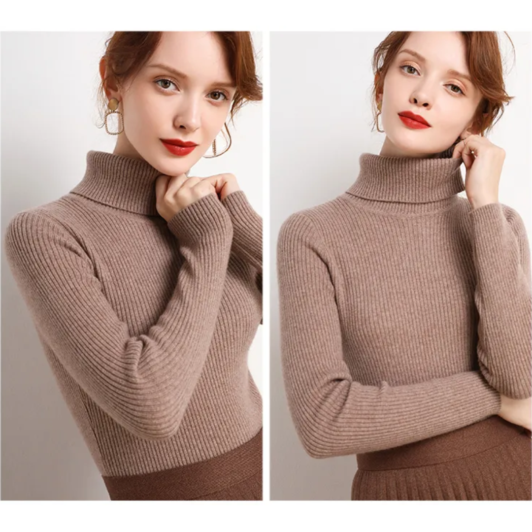Damski Golf Sweter w Klasycznym Kroju na Jesień i Zimę | Elegancki Ciepły Sweter