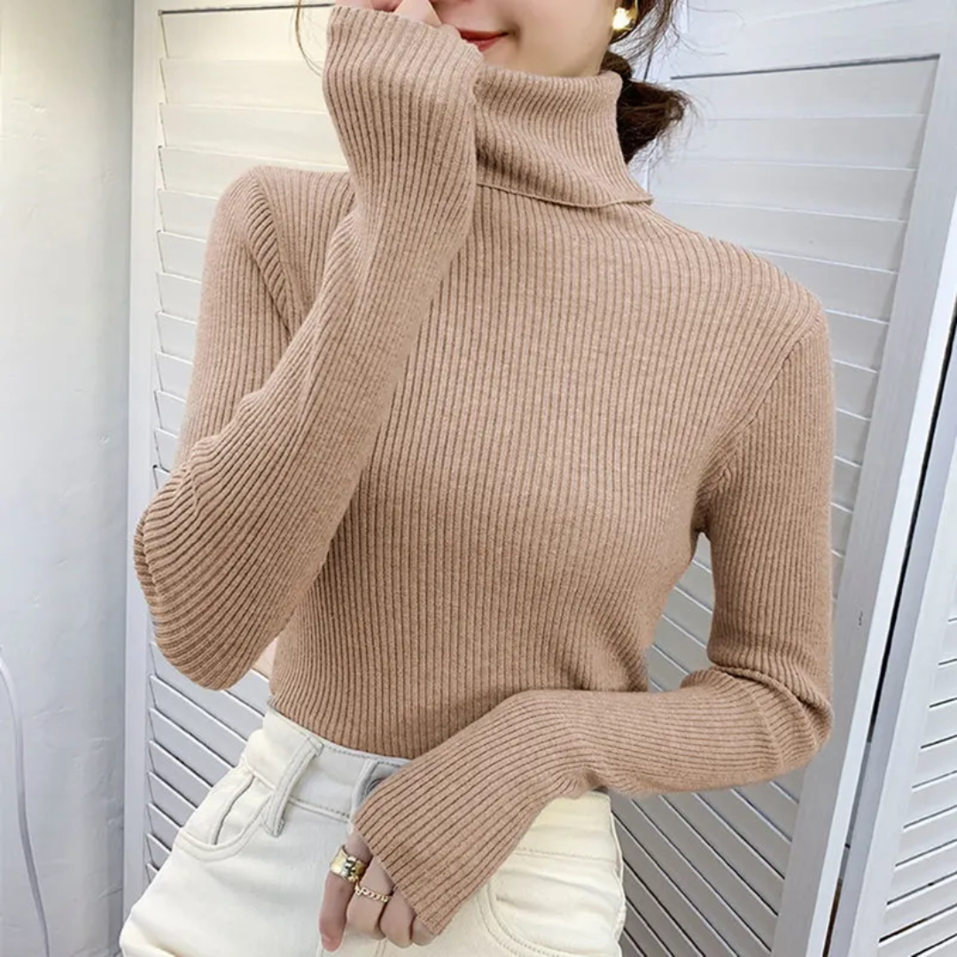 Damski Golf Sweter w Klasycznym Kroju na Jesień i Zimę | Elegancki Ciepły Sweter