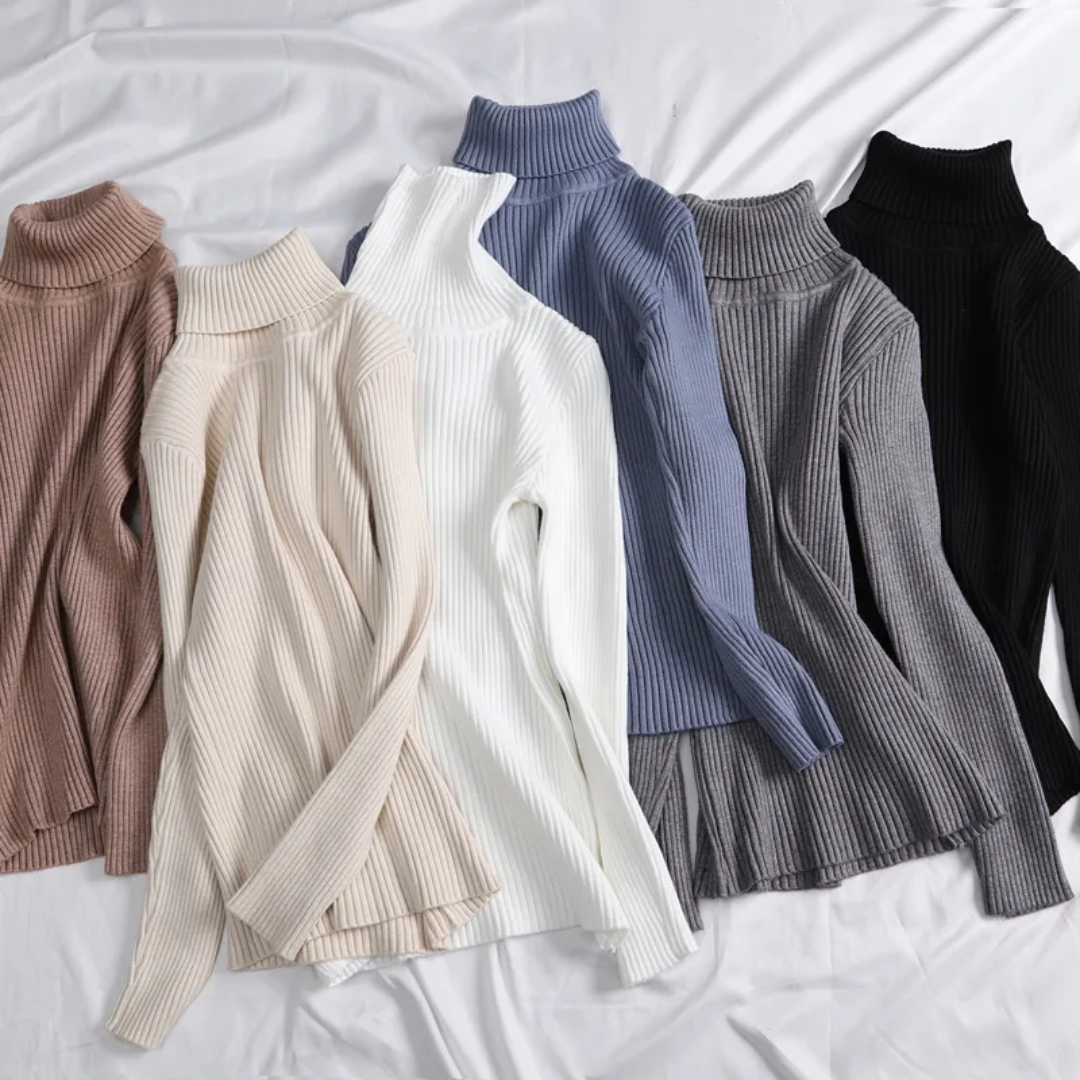 Damski Golf Sweter w Klasycznym Kroju na Jesień i Zimę | Elegancki Ciepły Sweter