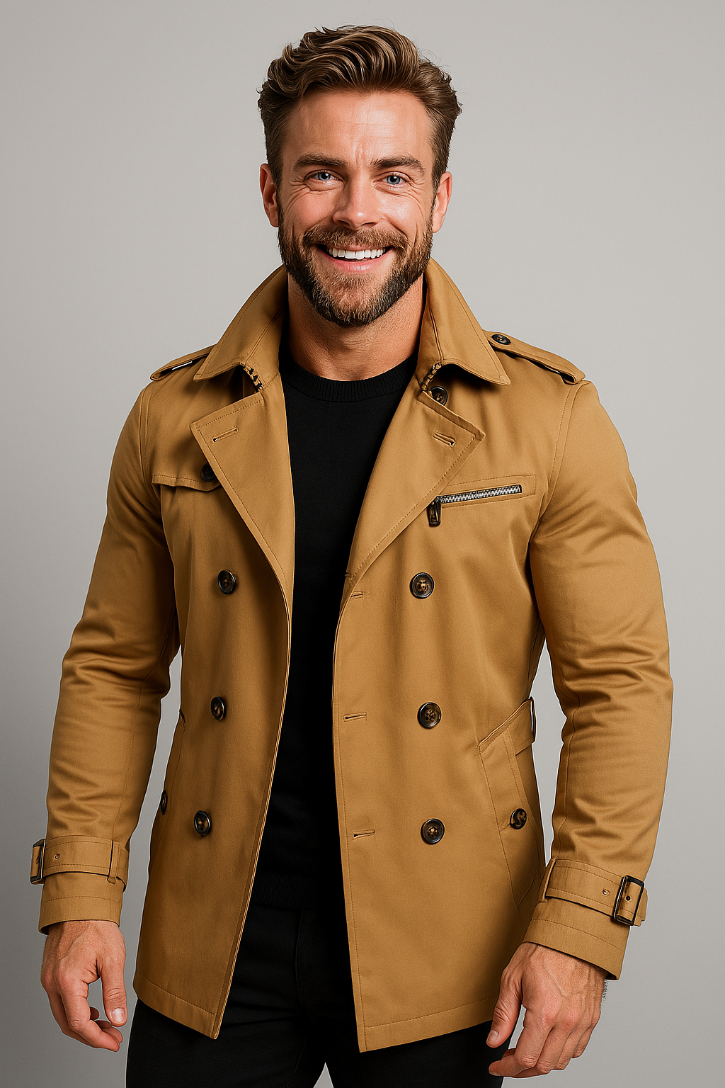 Kurtka Męska Przejściowa w Stylu Business Casual | Elegancka Kurtka Jesienno-Wiosenna