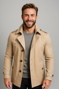 Kurtka Męska Przejściowa w Stylu Business Casual | Elegancka Kurtka Jesienno-Wiosenna