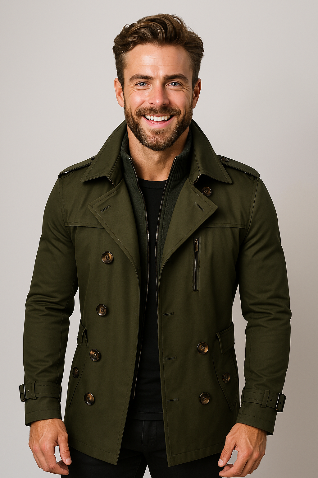 Kurtka Męska Przejściowa w Stylu Business Casual | Elegancka Kurtka Jesienno-Wiosenna