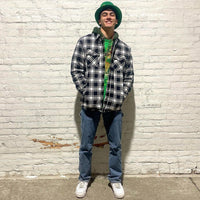 Kurtka Męska Flanelowa w Kratę | Ocieplana Kurtka Zimowa i Przejściowa