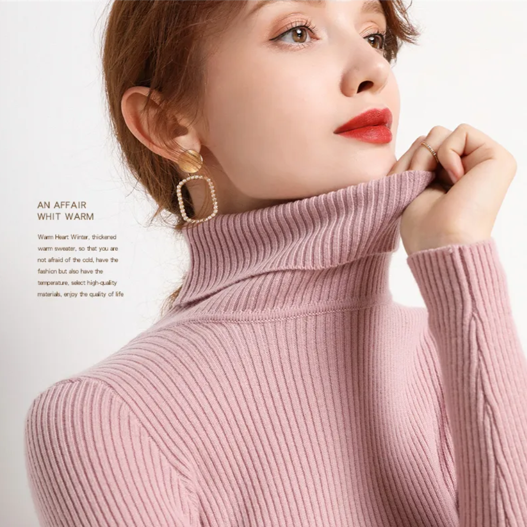 Damski Golf Sweter w Klasycznym Kroju na Jesień i Zimę | Elegancki Ciepły Sweter
