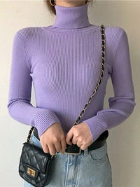 Damski Golf Sweter w Klasycznym Kroju na Jesień i Zimę | Elegancki Ciepły Sweter