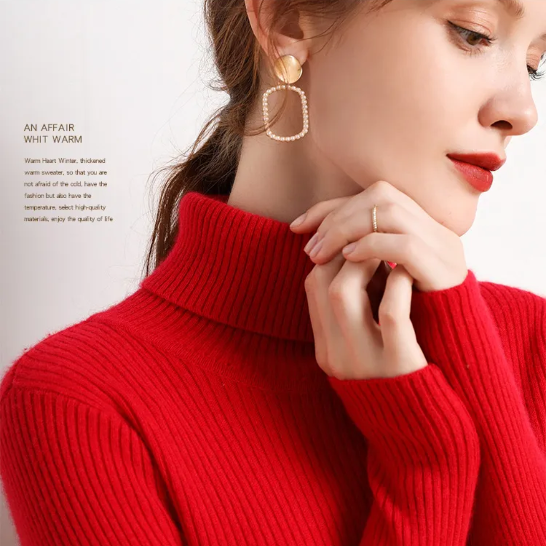 Damski Golf Sweter w Klasycznym Kroju na Jesień i Zimę | Elegancki Ciepły Sweter