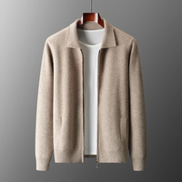 Męska Rozpinana Kurtka Dzianinowa | Lekka Warstwa | Minimalistyczny Styl | Smart Casual