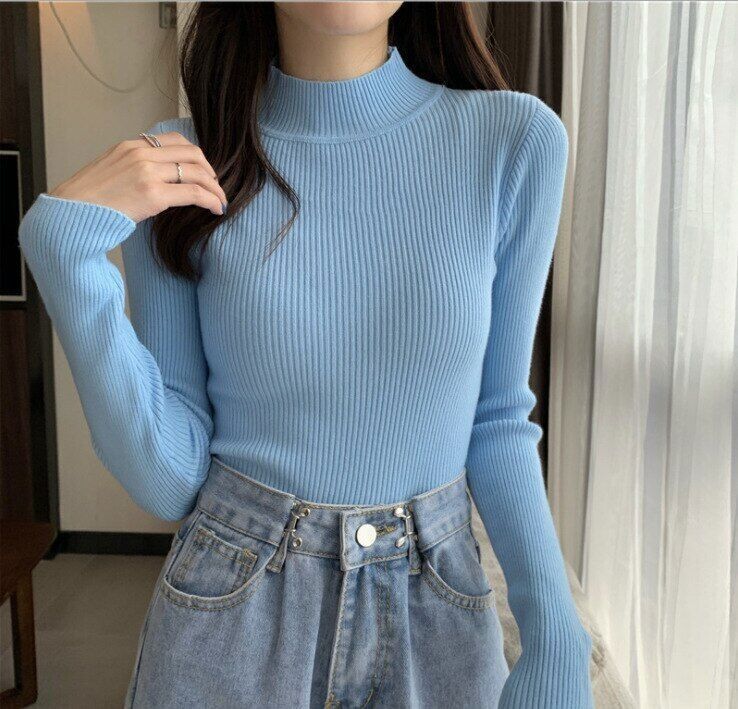 Damski Golf Sweter w Klasycznym Kroju na Jesień i Zimę | Elegancki Ciepły Sweter