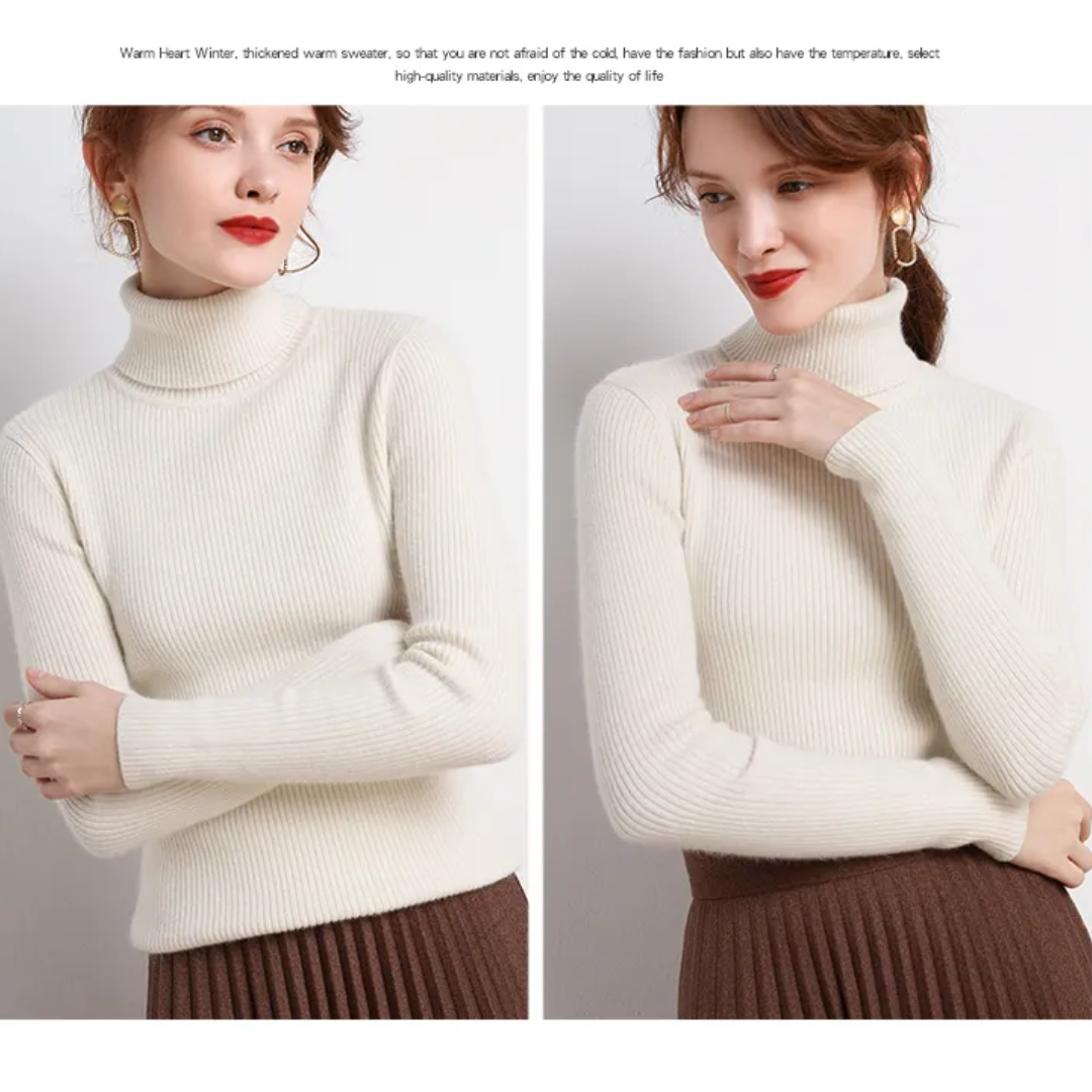 Damski Golf Sweter w Klasycznym Kroju na Jesień i Zimę | Elegancki Ciepły Sweter